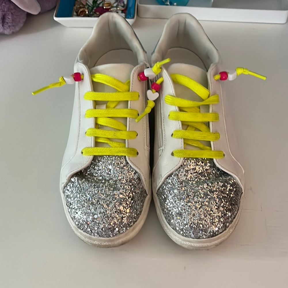 Girls neon and glittery size 3 Dolce Vita sneakers